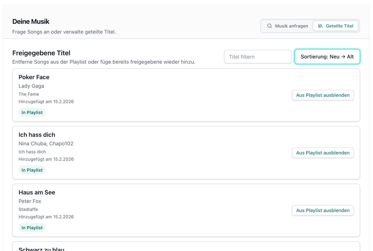 Shared playlists stay tidy
